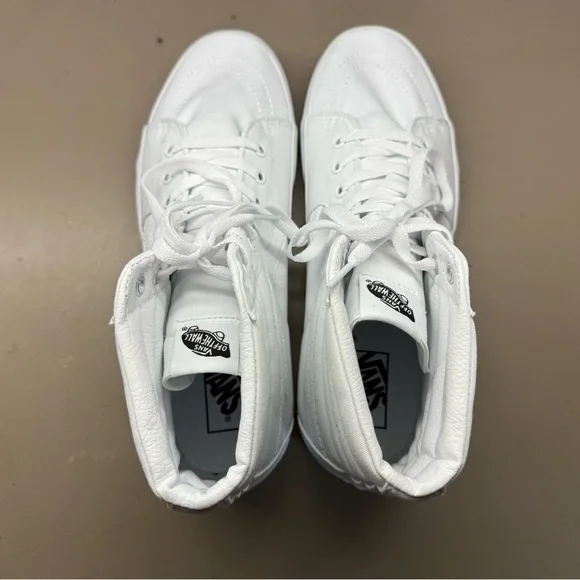New without Box Men’s Vans Sk8-Hi True White White Canvas Sneakers Size Men 12. - Picture 4 of 9